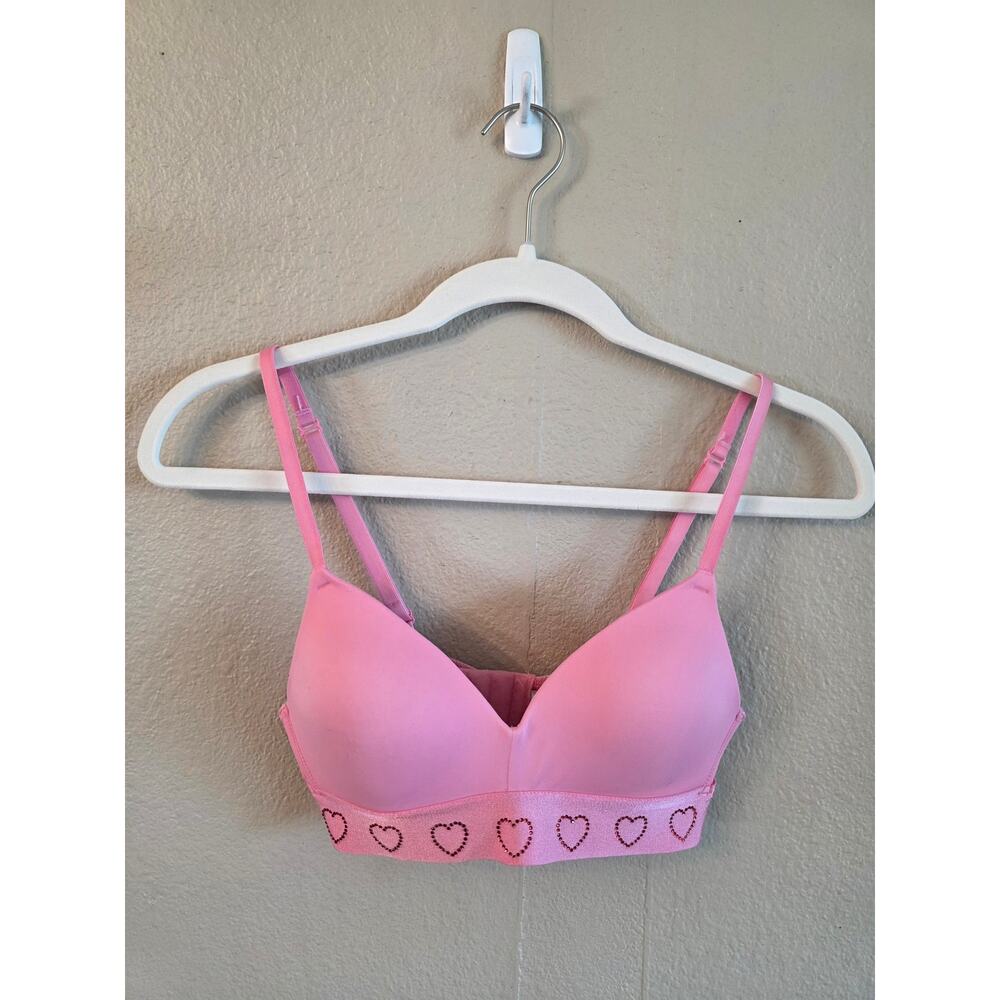 Victoria's Secret Pink Rhinestone Wear Everywhere Lightly Lined Wireless Bra